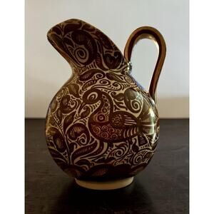 Vintage La Menora Talavera Spain Hand-Painted Vase - 9"